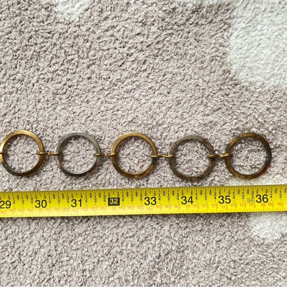Vintage gold tone silver tone round circle coin belt main image 9